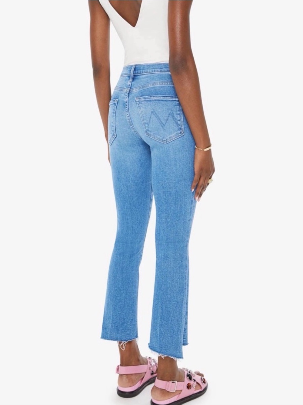 MOTHER Jeans Insider Step Crop Fray Sz. 26 - Light wash